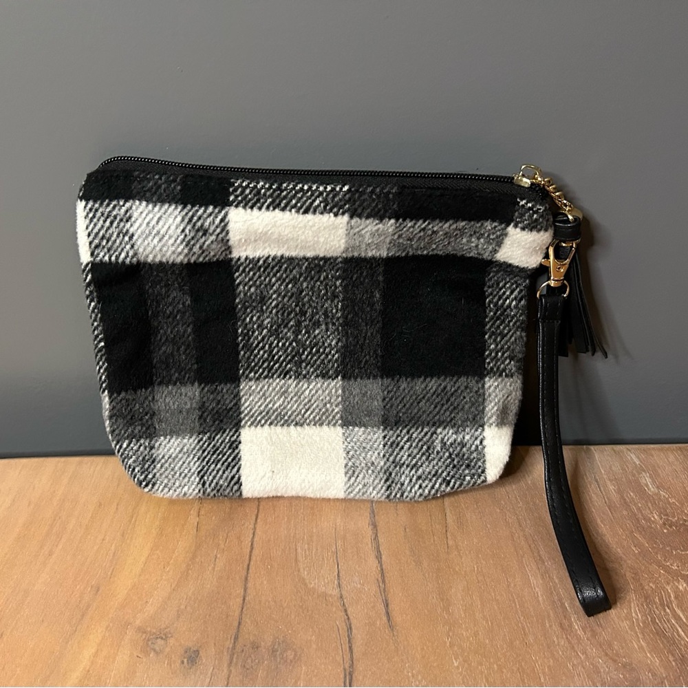 Buffalo Check Wristlet